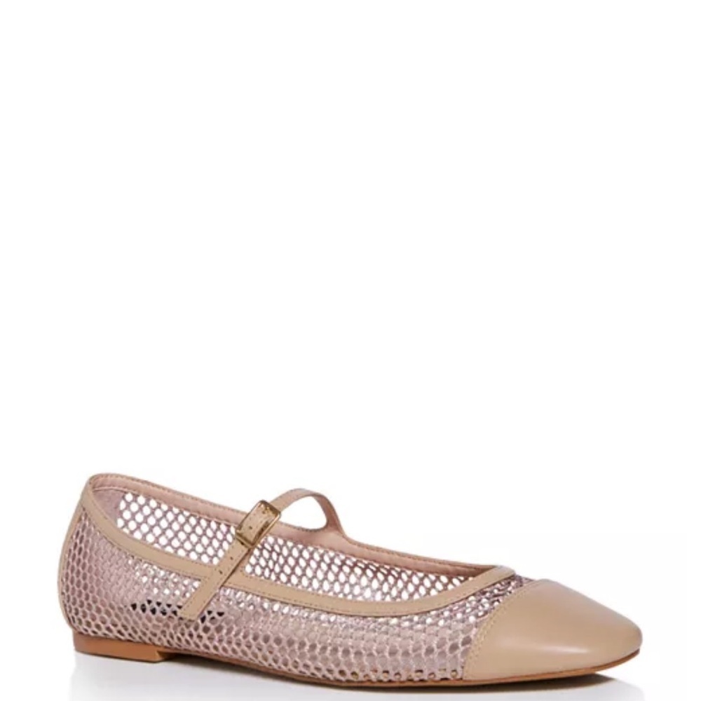 Aqua Women's Square Toe Mesh Ballet Flats Sz 6.5 Made In Brazil